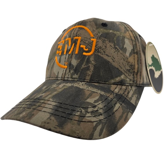Mossy Oak Other - Hit Wear Mossy Oak Camo Hat Orange EMJ Logo New with Tags OSFM‎ Vintage